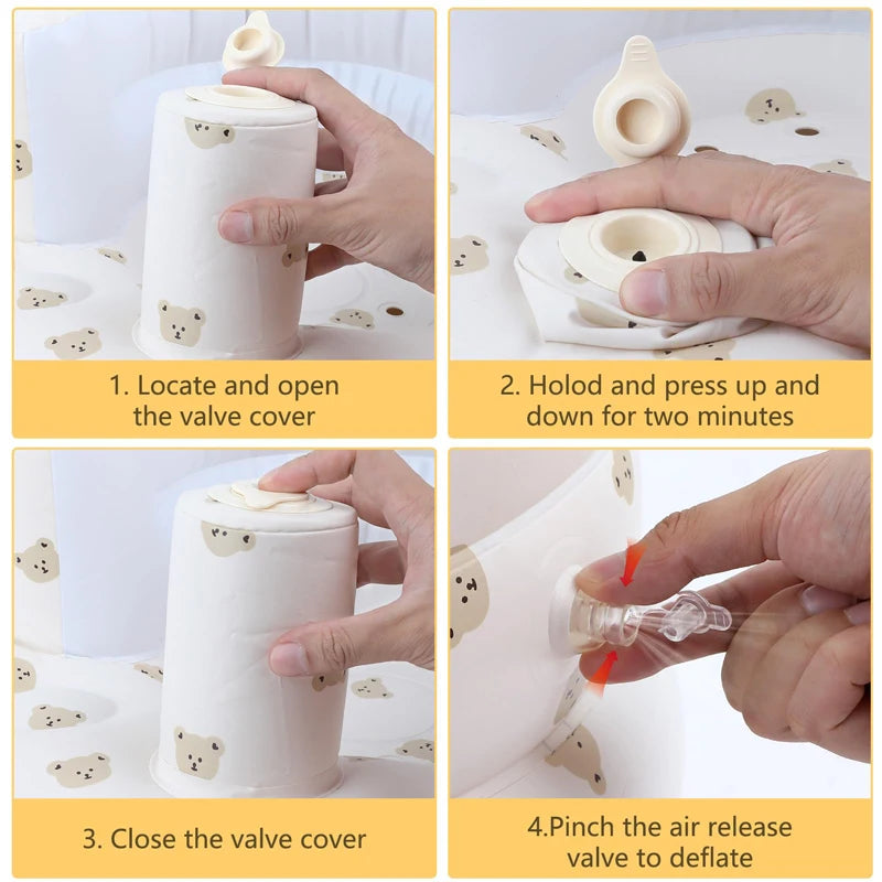 Inflatable Baby Seat with Built-In Air Pump
