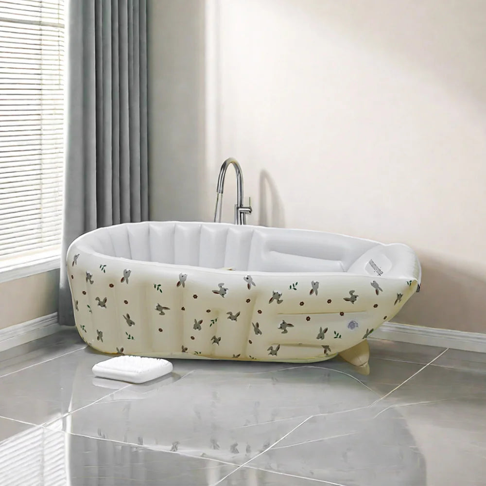 Inflatable Baby Swimming Pool — Portable Cartoon Bathtub for Newborns
