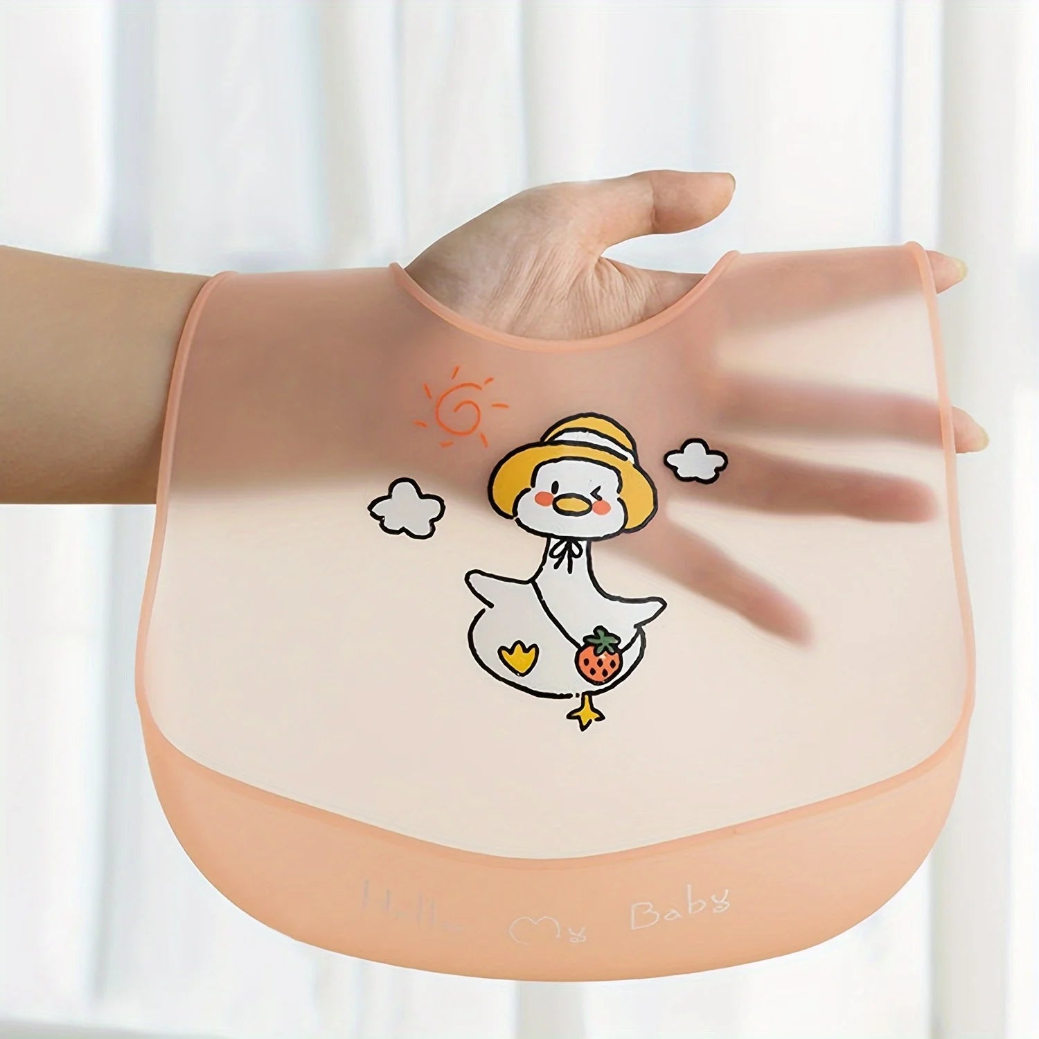 Cartoon Animal Silicone Baby Bibs — Waterproof & Adjustable