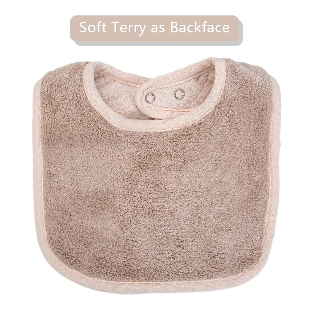 Cute Bear Muslin Cotton Baby Bandana Bib