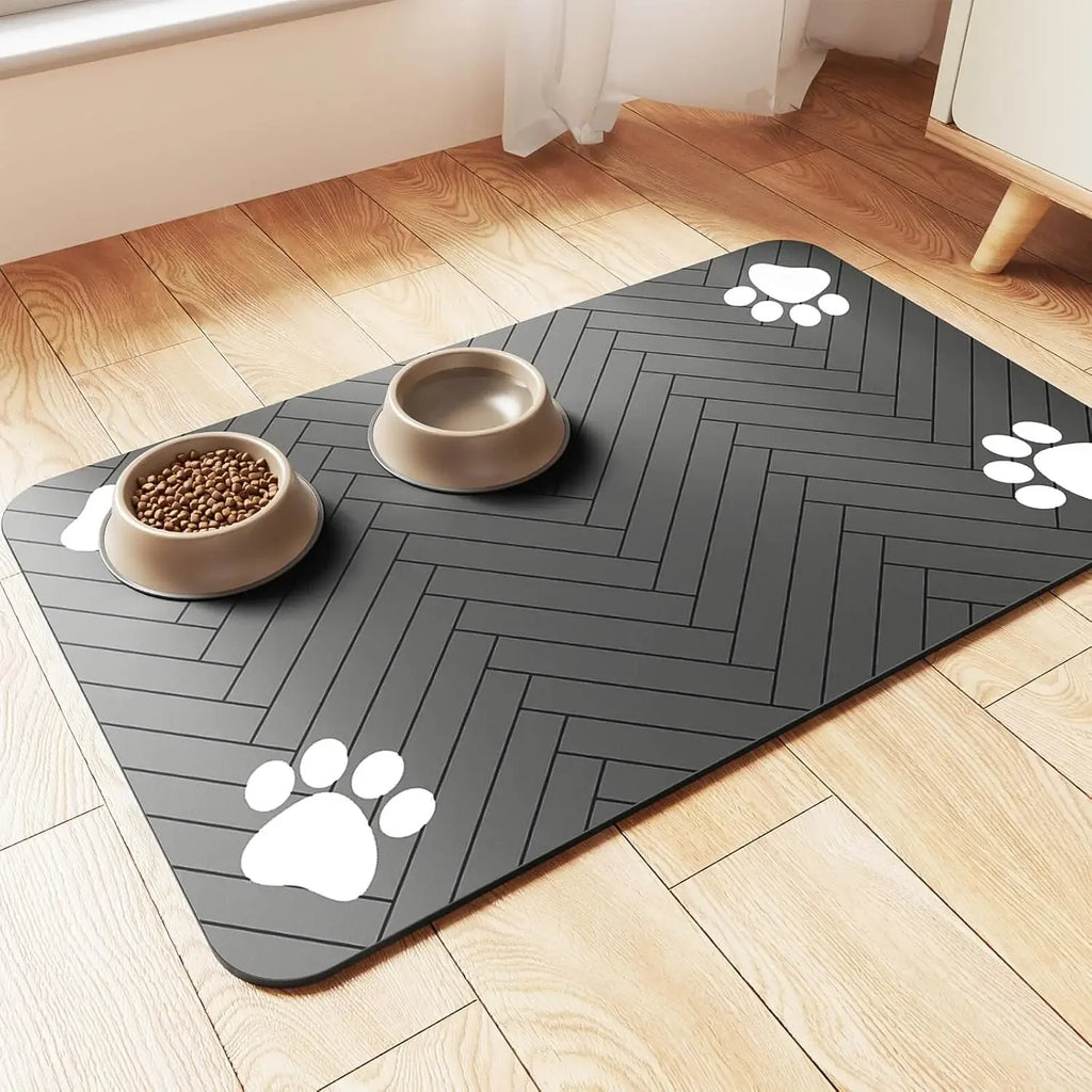 Absorbent Pet Feeding Mat — Waterproof Non-Slip Placemat for Dogs & Cats