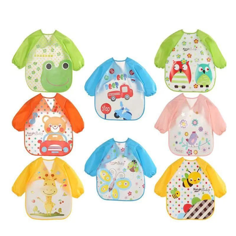Baby Long Sleeve Waterproof Feeding Bib