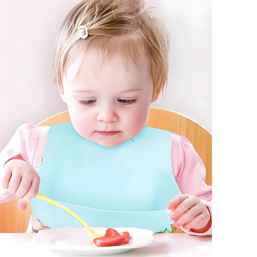 BPA-Free Silicone Baby Bib with Adjustable Neck