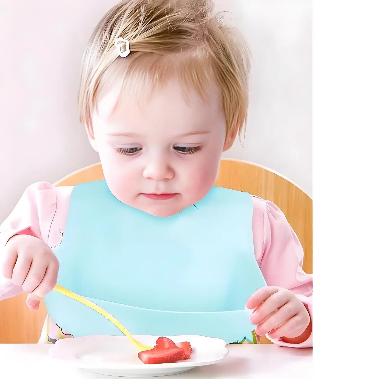 BPA-Free Silicone Baby Bib with Adjustable Neck